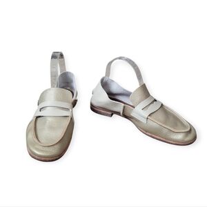 U-Dot Japenese Loafers Gold Silver Metallic